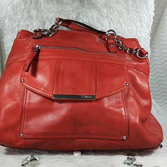 BMakowsky Handbags - B. MAKOWSKY Red Leather Handbag